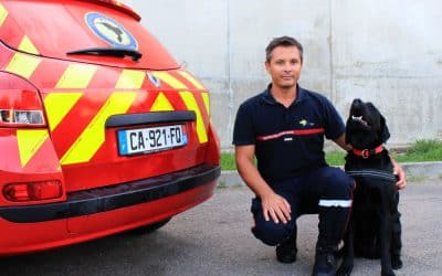 Un chien d’assistance judiciaire chez les sapeurs-pompiers du Gard