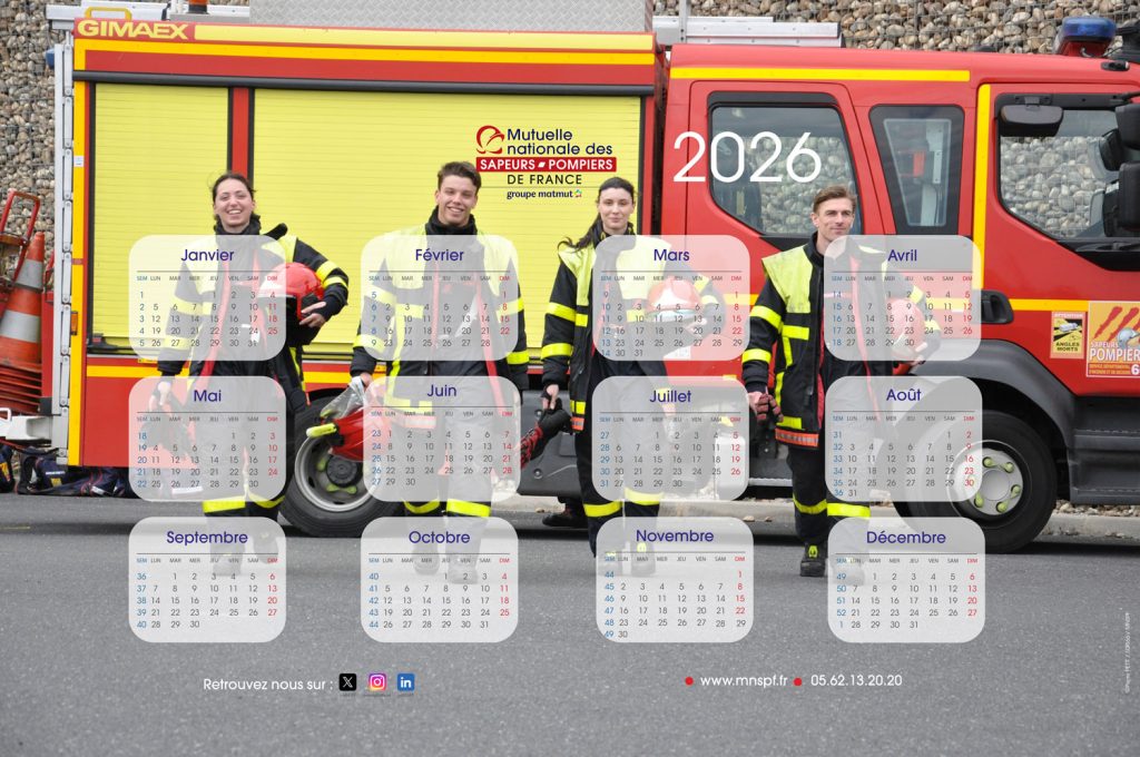 Calendrier MNSPF Pompiers 2026